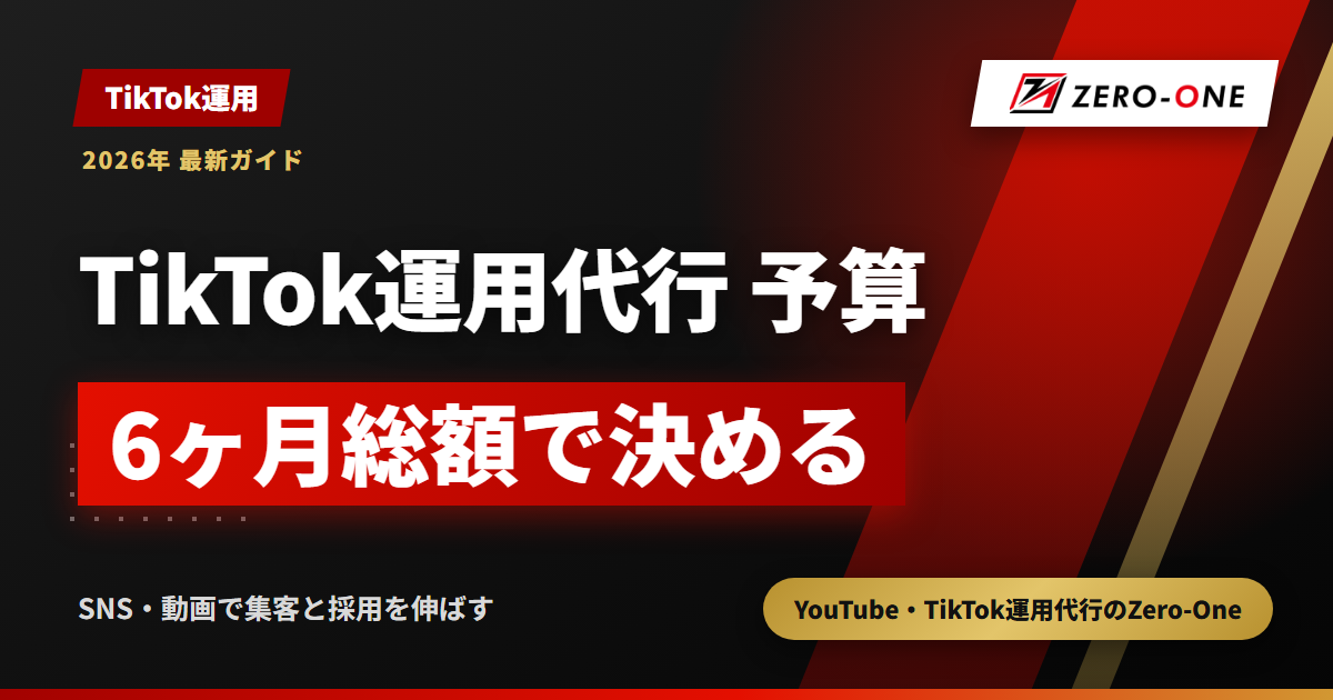 TikTok運用代行の予算はいくら？中小企業の決め方と6ヶ月総額の試算【2026年】